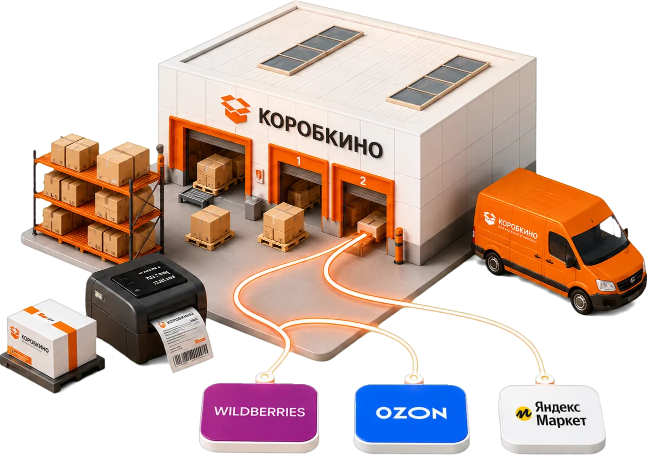 Склад Коробкино, упаковка и доставка заказов на маркетплейсы